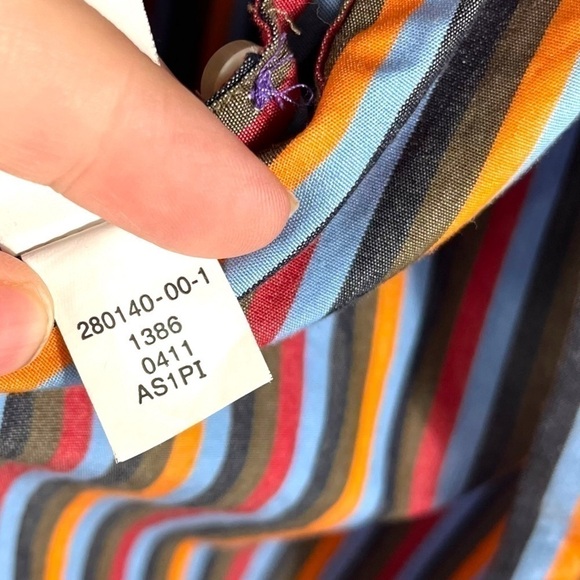 4 for $20 SALE! Gap Classic Button Down Long Sleeve, Multi Stripe, Size M - Picture 6 of 9